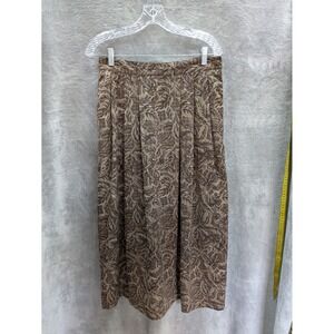 Womens Skirt Medium Brown Botanical Print Fairy Grunge‎